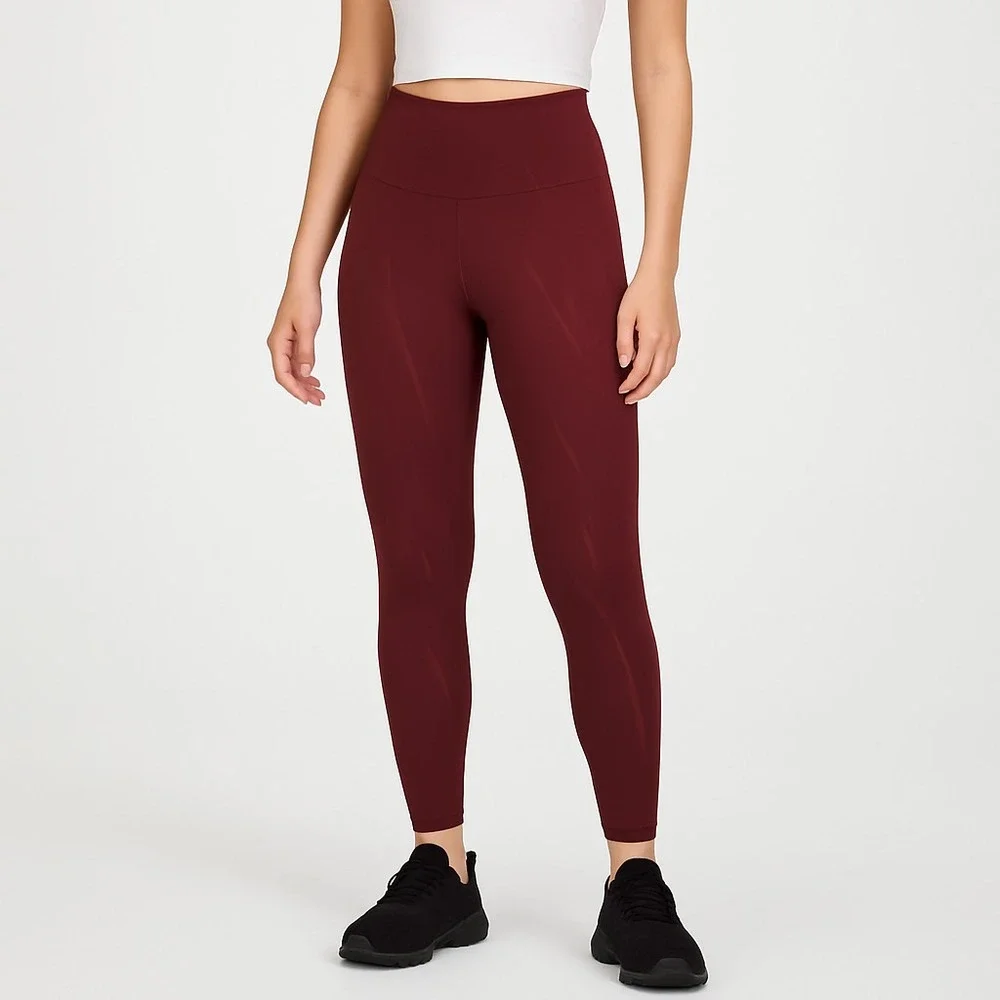 Lululemon Wunder Train Womens 2 Burgundy High Rise Leggings‎ Everlux Yoga Pants
